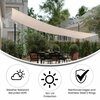 Flash Furniture Palmetto 20ft Rectangle Sun Sail Shade Canopy with Included Nylon Attachment Ropes in Sand GM-WL-SS22003-5-SAND-GG